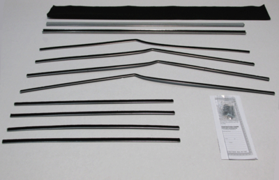 1955-1957 Chevy 4 Door Hardtop Bel Air Authentic Window Felts Whiskers Kit (10pcs)